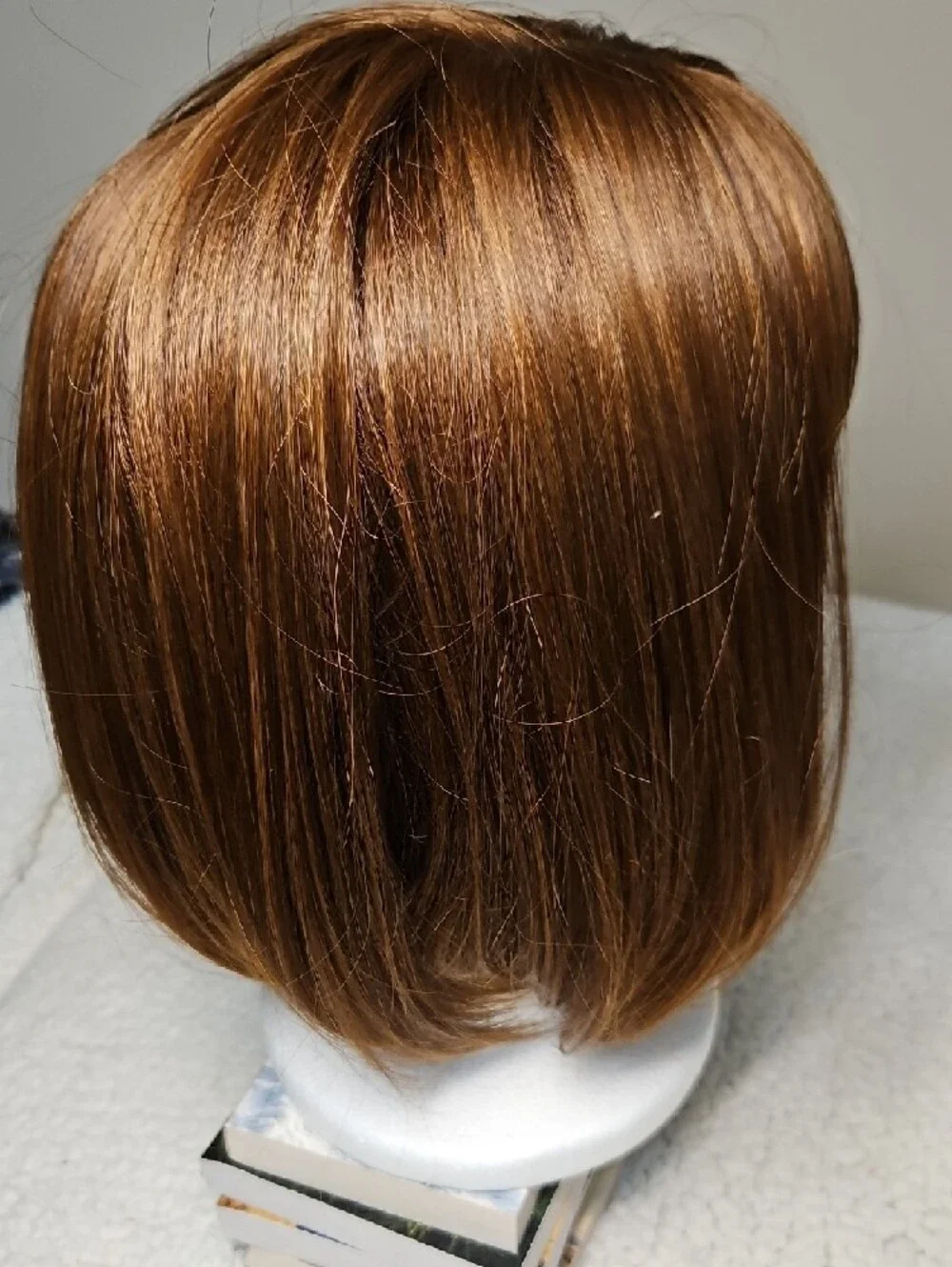 Women's Synthetic Wig with Fringe - Chestnut Brown